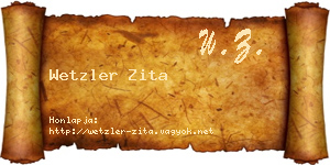 Wetzler Zita névjegykártya